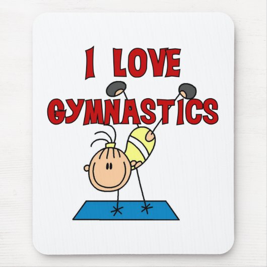 I Love Gymnastics Muismat (Voorkant)