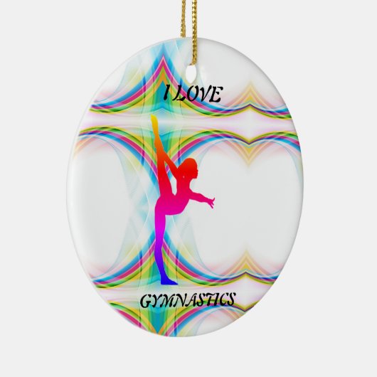 I Love Gymnastics Ornament (Rechts)