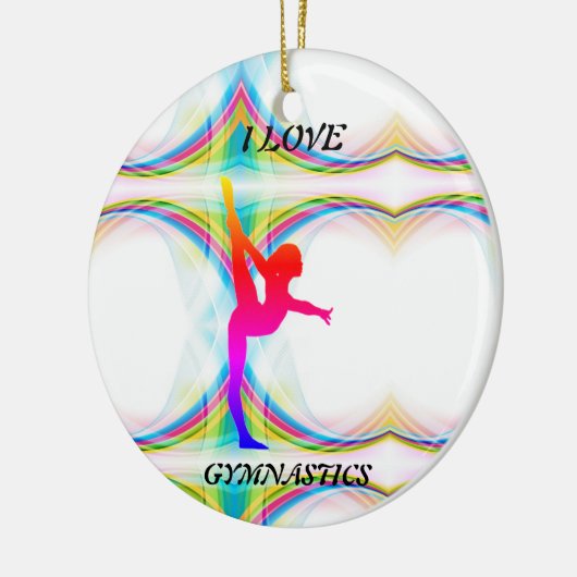 I Love Gymnastics Ornament (Links)