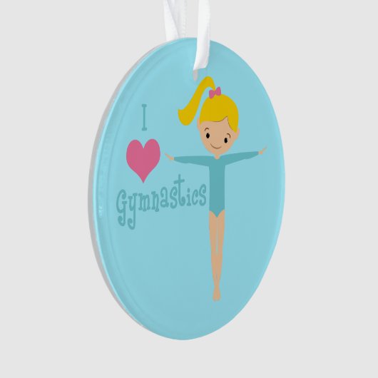 I Love Gymnastics Ornament (voorkant)