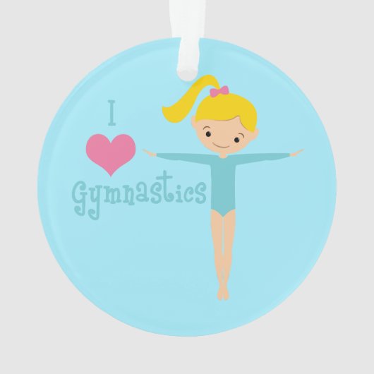 I Love Gymnastics Ornament (achterkant)