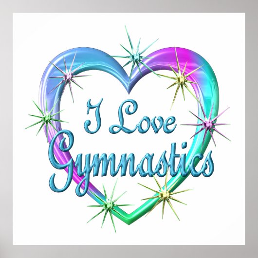 I Love Gymnastics Poster (Voorkant)