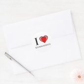 I Love Gymnastics Ronde Sticker (Envelop)