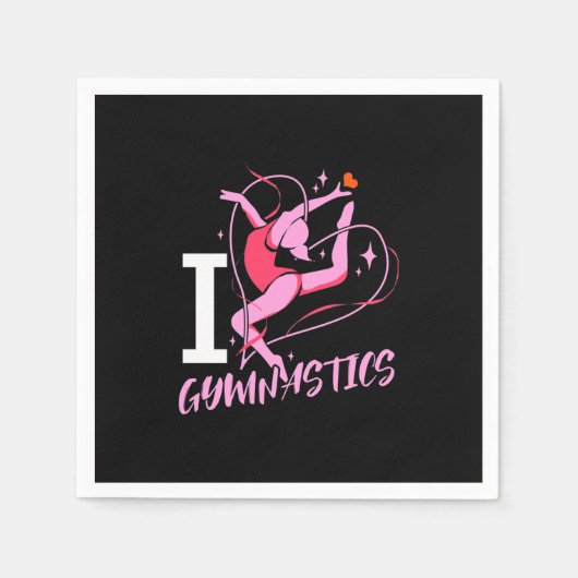 I Love Gymnastics Servet (Voorkant)