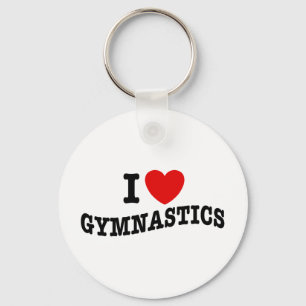 I Love Gymnastics Sleutelhanger