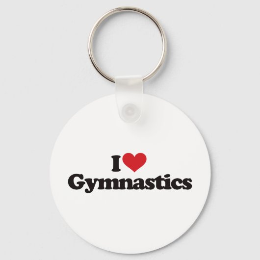 I Love Gymnastics Sleutelhanger (Voorkant)