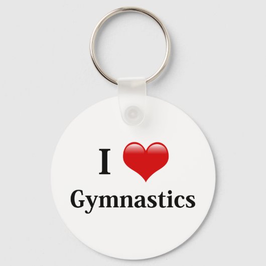 I Love Gymnastics Sleutelhanger (Voorkant)