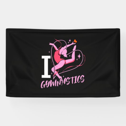 I Love Gymnastics Spandoek (Horizontaal)