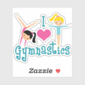 I Love Gymnastics Sticker (Vel)
