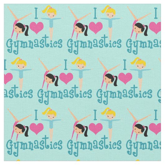I Love Gymnastics Stof (Close Up)