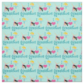 I Love Gymnastics Stof (Swatch)