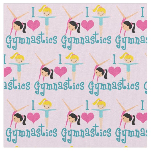 I Love Gymnastics Stof (Close Up)