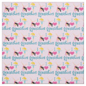 I Love Gymnastics Stof (Swatch)