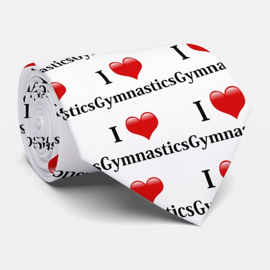 I Love Gymnastics Stropdas (Opgerold)