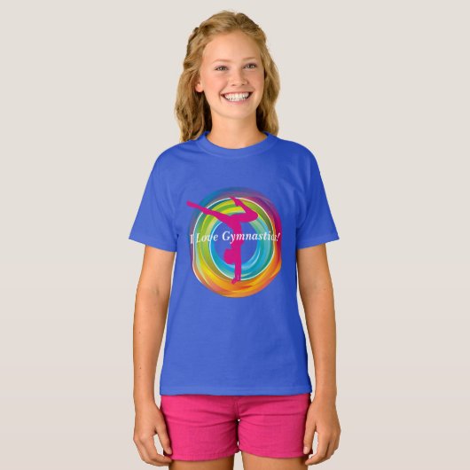 I Love Gymnastics T-shirt (Voorkant volledig)