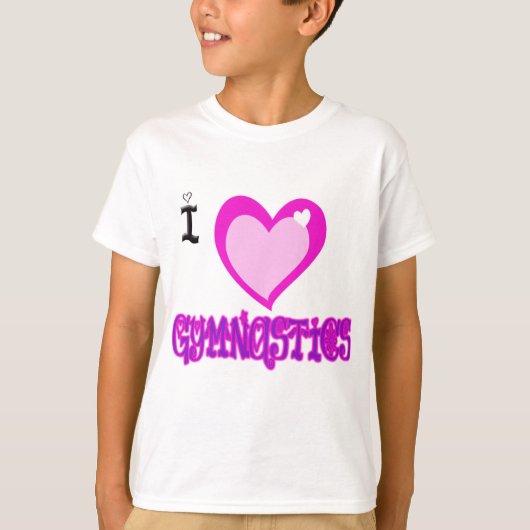 I Love GYMNASTICS T-shirt (Voorkant)