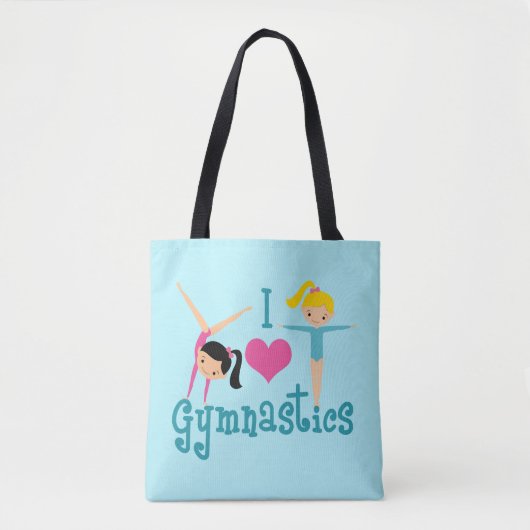 I Love Gymnastics Tote Bag (Voorkant)