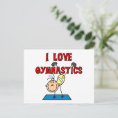 I Love Gymnastics Tshirts and Gifts Briefkaart (Staand voorkant)