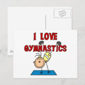 I Love Gymnastics Tshirts and Gifts Briefkaart (Voorkant / Achterkant)