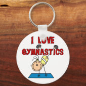 I Love Gymnastics Tshirts and Gifts Sleutelhanger (Voorkant)