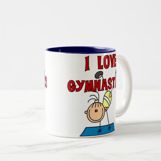 I Love Gymnastics Tweekleurige Koffiemok (Voorkant rechts)