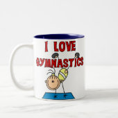 I Love Gymnastics Tweekleurige Koffiemok (Links)