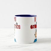 I Love Gymnastics Tweekleurige Koffiemok (Center)