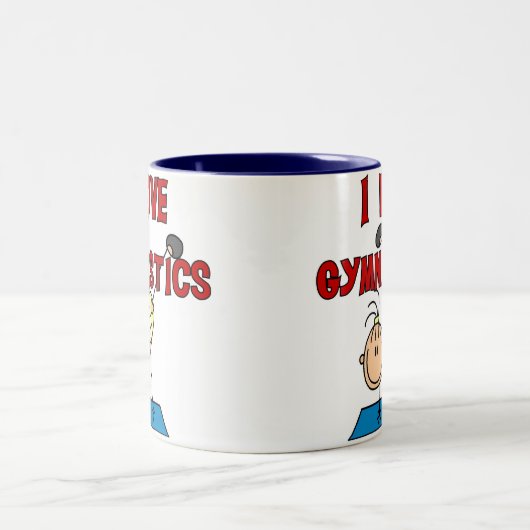 I Love Gymnastics Tweekleurige Koffiemok (Center)