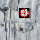 I Love Gymnastics Vierkante Button 5,1 Cm (In situ)