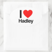i love hadley ovale sticker (Tas)