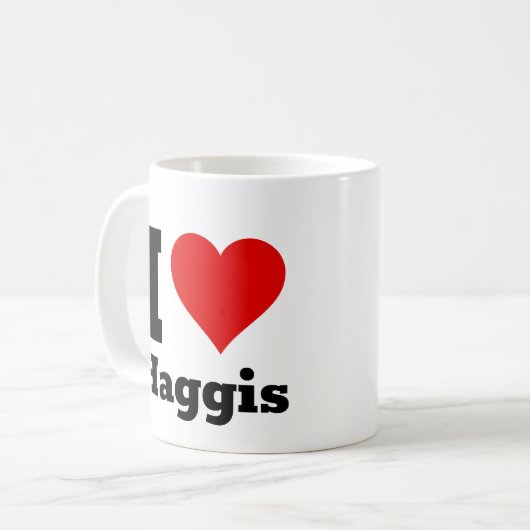 I Love Haggis Coffee Mok (Voorkant links)