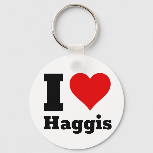 I Love Haggis Sleutelhanger (Voorkant)