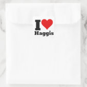 I Love Haggis Square Sticker (Tas)
