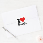 I Love Haggis Square Sticker (Envelop)