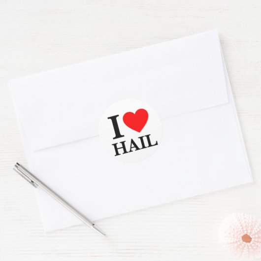 I Love Hail Ronde Sticker (Envelop)