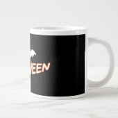 I Love Halloween (Bat) Oranje White Grote Koffiekop (Rechts)