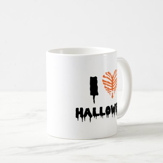 I Love Halloween Coffee Mok (Voorkant rechts)