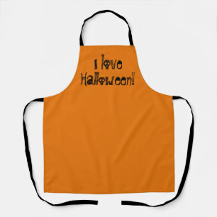 I Love Halloween Spooky Oranje Schort