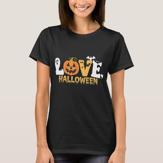 I LOVE Halloween Spooky T-shirt (Voorkant)