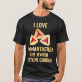 I Love Hamantashen Jewish Fortune Cookie Purim Co T-shirt (Voorkant)