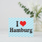 I Love Hamburg, Duitsland Briefkaart (Staand voorkant)
