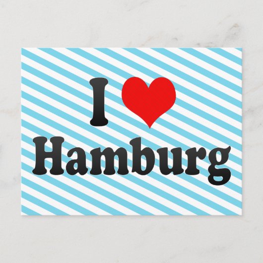 I Love Hamburg, Duitsland Briefkaart (Voorkant)