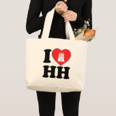 I Love Hamburg (HH) Grote Tote Bag (Voorkant (product))