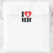 I Love Hamburg (HH) Ronde Sticker (Tas)