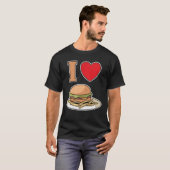 I love hamburgers with fries t-shirt (Voorkant volledig)
