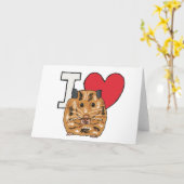 I Love Hamsters Kaart (Gele Bloem)