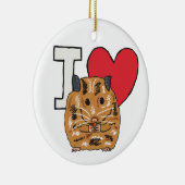 I Love Hamsters Keramisch Ornament (Rechts)
