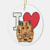 I Love Hamsters Keramisch Ornament (Links)