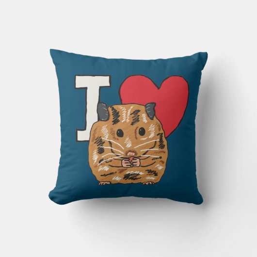 I Love Hamsters Kussen (Voorkant)