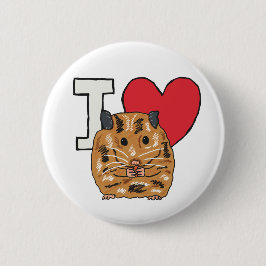 I Love Hamsters Ronde Button 5,7 Cm